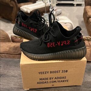 Adidas Black and Red Sneakers with Primeknit Upper